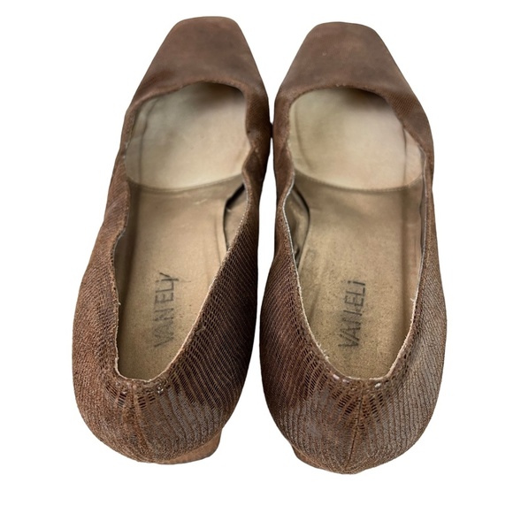 VAN ELI VANELI Genuine Leather Chocolate Brown Slip On Block Heel Pumps Shoes 11 - Picture 10 of 16